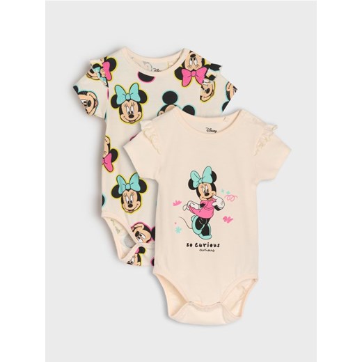 Sinsay - Body 2 pack Minnie Mouse - kremowy ze sklepu Sinsay w kategorii Odzież dla niemowląt - zdjęcie 179203643