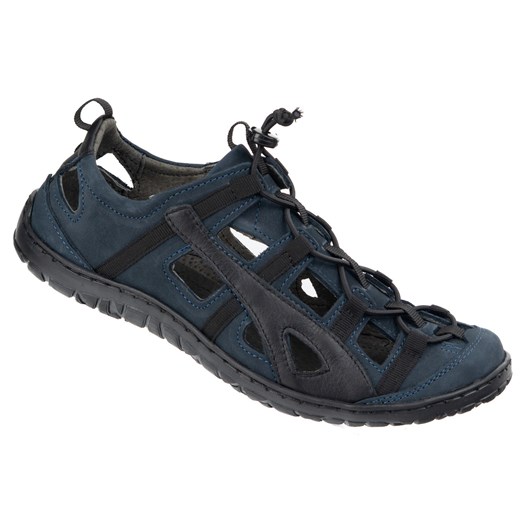 Buty męskie skórzane przewiewne rowerowe 262KZ granatowe ze sklepu butyolivier w kategorii Sandały męskie - zdjęcie 179203663
