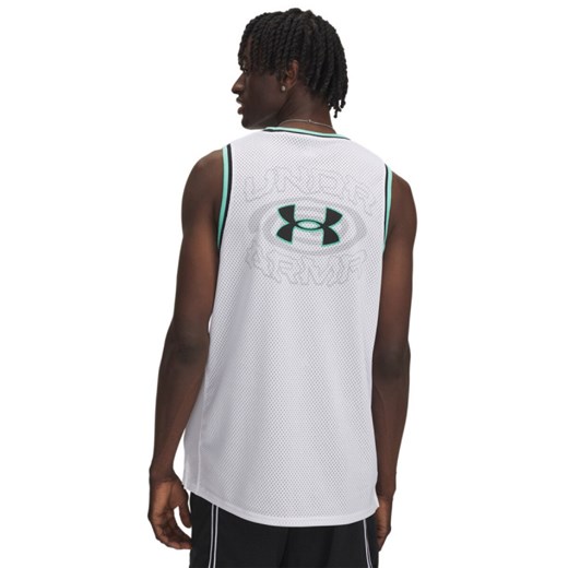 Męski top do koszykówki Under Armour Zone Pro Mesh Tank Graphic - biały ze sklepu Sportstylestory.com w kategorii T-shirty męskie - zdjęcie 179203934