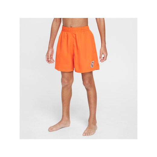 Spodenki do siatkówki z wszytą bielizną dla dużych dzieci (chłopców) 10 cm Nike Swim Breaker - Pomarańczowy ze sklepu Nike poland w kategorii Kąpielówki - zdjęcie 179204352