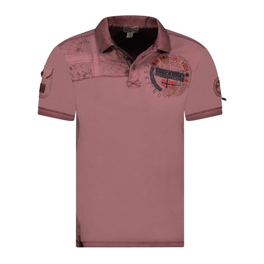 Geographical Norway Koszulka polo &quot;Kinflat&quot; w kolorze bordowym ze sklepu Limango Polska w kategorii T-shirty męskie - zdjęcie 179206851