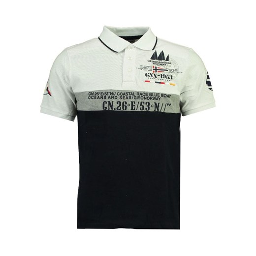 Geographical Norway Koszulka polo &quot;Kassovitz&quot; w kolorze czarno-białym ze sklepu Limango Polska w kategorii T-shirty chłopięce - zdjęcie 179207133