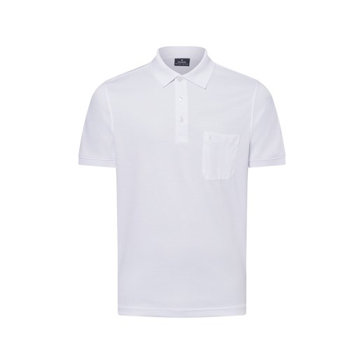 Ragman Męska koszulka polo Mężczyźni biały jednolity ze sklepu vangraaf w kategorii T-shirty męskie - zdjęcie 179209804