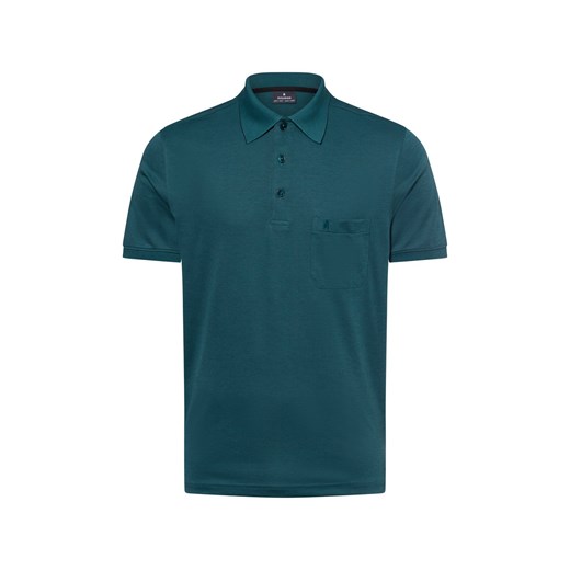 Ragman Męska koszulka polo Mężczyźni petrol jednolity ze sklepu vangraaf w kategorii T-shirty męskie - zdjęcie 179209810