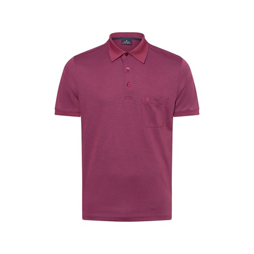Ragman Męska koszulka polo Mężczyźni bakłażanowy jednolity ze sklepu vangraaf w kategorii T-shirty męskie - zdjęcie 179209813