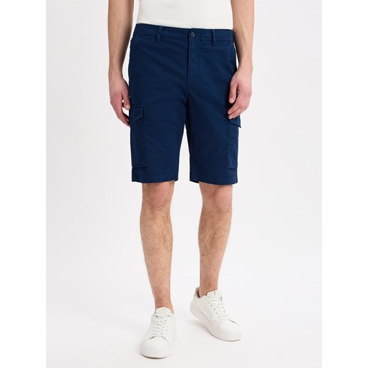 Tommy Hilfiger Szorty - John Mężczyźni Bawełna granatowy jednolity ze sklepu vangraaf w kategorii Spodenki męskie - zdjęcie 179209843