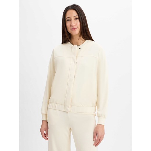 soyaconcept® Damska kurtka dżersejowa - Banu Kobiety Modal écru jednolity ze sklepu vangraaf w kategorii Bluzy damskie - zdjęcie 179209874