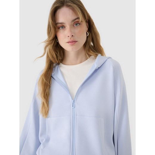 Damska bluza dresowa rozpinana z kapturem 4F 4FWSS25TSWSF1577 - niebieska M Sportstylestory.com