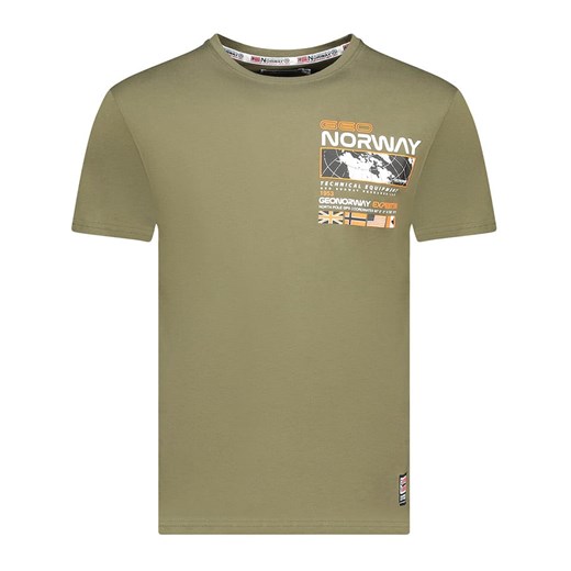 Geographical Norway Koszulka &quot;Jholme&quot; w kolorze khaki ze sklepu Limango Polska w kategorii T-shirty męskie - zdjęcie 179217404