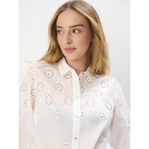 Mohito - Bawełniana koszula z haftem - biały Mohito 34 Mohito