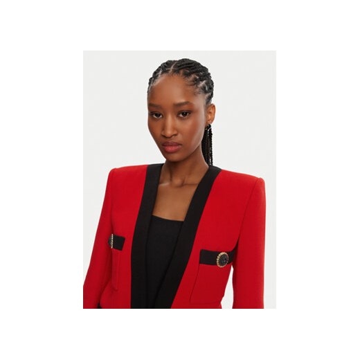 Balmain Marynarka DF1SM370WB86 Czerwony Regular Fit 36 MODIVO
