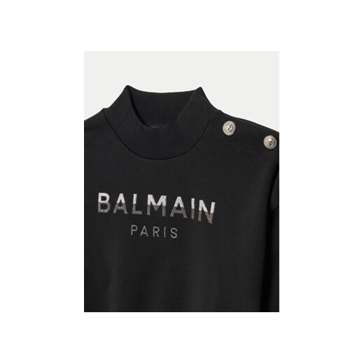 Balmain Bluza BV4A90-Z0081 Czarny Regular Fit 12Y MODIVO