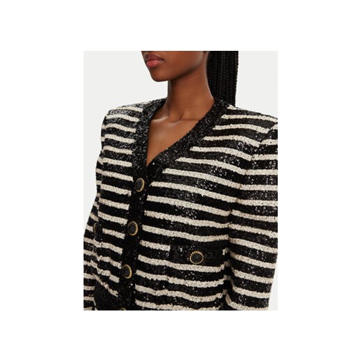 Balmain Marynarka DF1KL180XJ31 Czarny Regular Fit 44 MODIVO