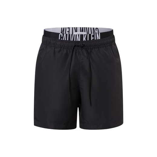Calvin Klein Męskie kąpielówki Mężczyźni Sztuczne włókno czarny jednolity ze sklepu vangraaf w kategorii Kąpielówki - zdjęcie 179221334