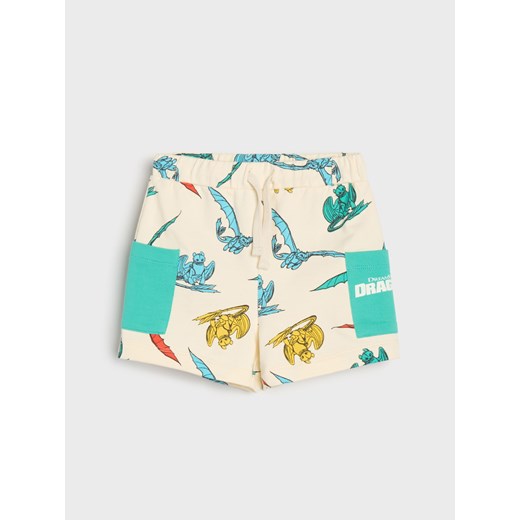 Sinsay - Szorty How to train your dragon - kremowy Sinsay 92 Sinsay