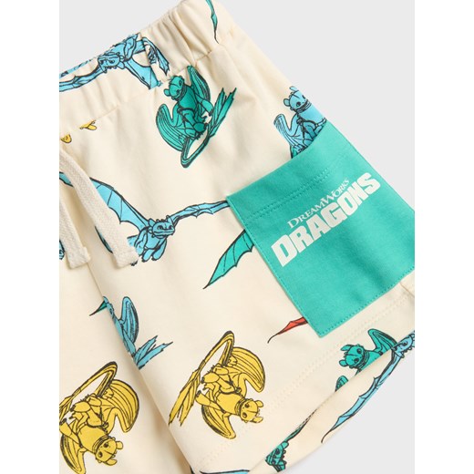 Sinsay - Szorty How to train your dragon - kremowy Sinsay 104 Sinsay