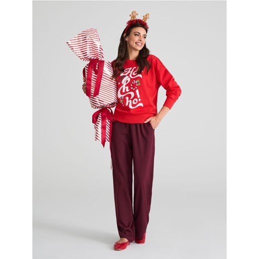 Sinsay - Bluza świąteczna - czerwony ze sklepu Sinsay w kategorii Bluzy damskie - zdjęcie 179223392