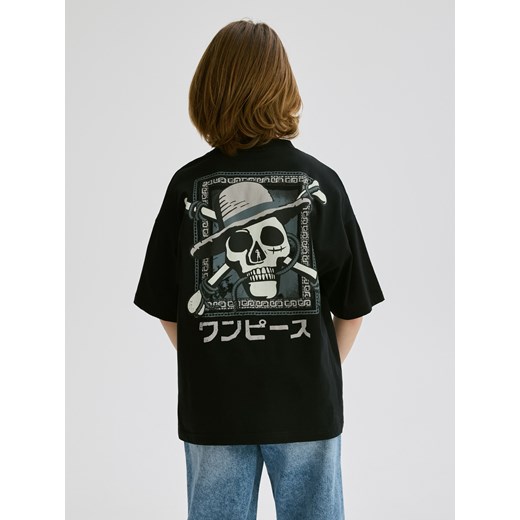 Reserved - T-shirt oversize One Piece - czarny ze sklepu Reserved w kategorii T-shirty chłopięce - zdjęcie 179225010