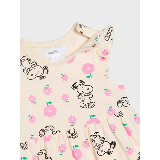 Sinsay - Sukienka Peanuts - kremowy Sinsay 86 Sinsay