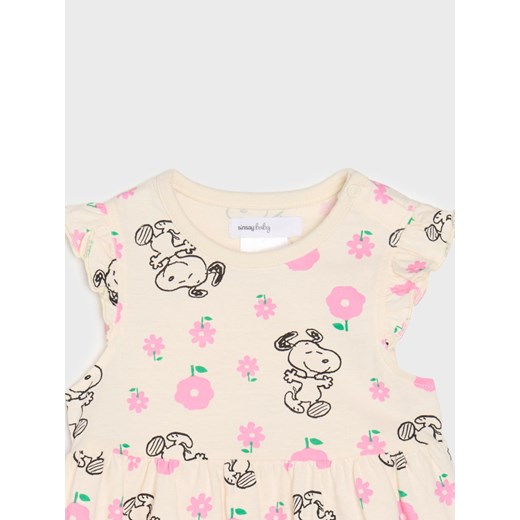 Sinsay - Sukienka Peanuts - kremowy Sinsay 74 Sinsay