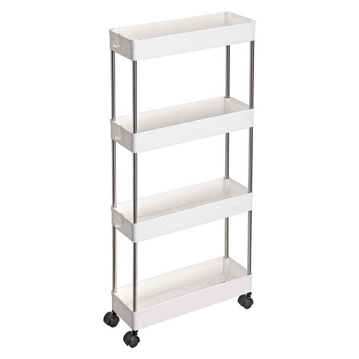 Songmics Wózek kuchenny w kolorze biało-czarnym - 40 x 86 x 12,5 cm ze sklepu Limango Polska w kategorii Regały i witryny - zdjęcie 179225950