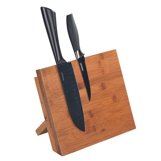 Wenko Stojak magnetyczny w kolorze jasnobrązowym na noże - 21 x 23,5 cm ze sklepu Limango Polska w kategorii Noże kuchenne - zdjęcie 179225972