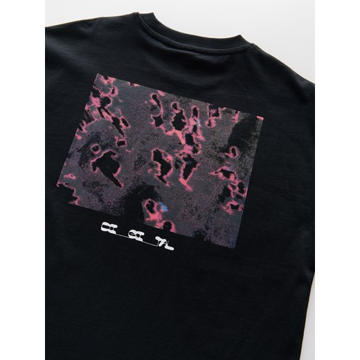 Reserved - T-shirt oversize z nadrukiem - czarny ze sklepu Reserved w kategorii T-shirty chłopięce - zdjęcie 179226740