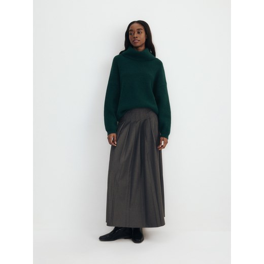Reserved - Sweter oversize z golfem - ciemnozielony ze sklepu Reserved w kategorii Swetry damskie - zdjęcie 179227484