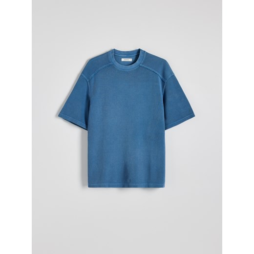 Reserved - T-shirt oversize z efektem sprania - fioletowy Reserved XL wyprzedaż Reserved
