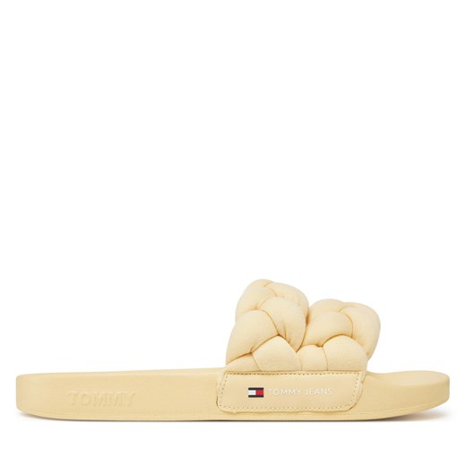 Klapki Tommy Jeans Tjw Braided Slide EN0EN02764 Żółty Tommy Jeans 41 eobuwie.pl