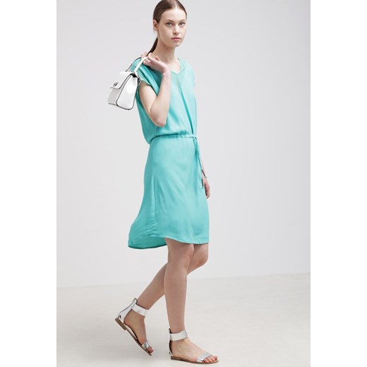 Selected Femme SFPOSH Sukienka letnia aqua green zalando turkusowy bez wzorów/nadruków