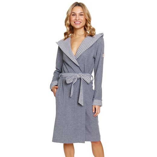 Szlafrok Doctor Nap SWW.7229 dark grey ze sklepu kontri.pl w kategorii Szlafroki damskie - zdjęcie 179229454