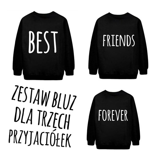 Zestaw 3 bluz dla przyjaciółek ze sklepu Time For Fashion w kategorii Bluzki damskie - zdjęcie 179230104