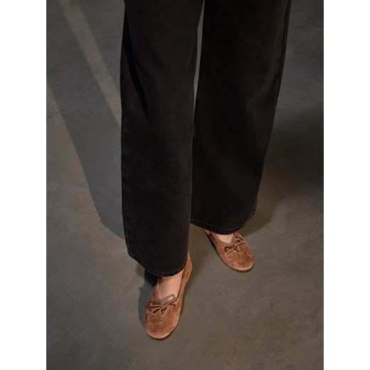 Reserved - Skórzane baleriny - beżowy Reserved 36 Reserved