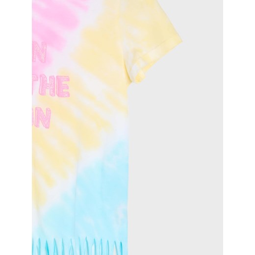 Sinsay - Koszulka tie dye z ozdobnymi frędzlami - wielobarwny Sinsay 98 Sinsay
