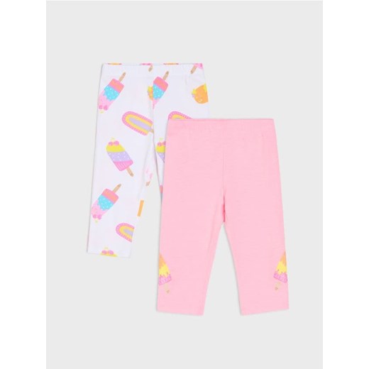 Sinsay - Legginsy 2 pack - wielobarwny ze sklepu Sinsay w kategorii Spodnie dziewczęce - zdjęcie 179231633