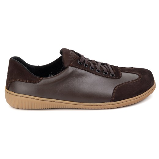 Buty męskie barefoot minimalistyczne skórzane 0742W brązowe ze sklepu butyolivier w kategorii Półbuty męskie - zdjęcie 179231684