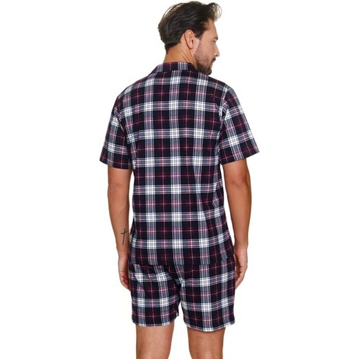 Doctor Nap klasyczna piżama męska w kratę PMB.7234, Kolor fioletowy-wzór, Rozmiar L, Doctor Nap ze sklepu Intymna w kategorii Piżamy męskie - zdjęcie 179233034