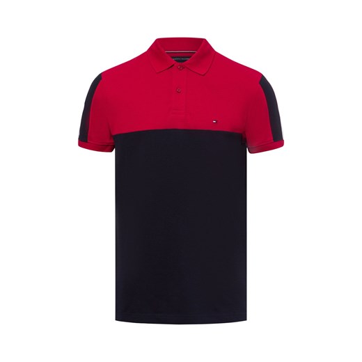 Tommy Hilfiger Męska koszulka polo Mężczyźni Bawełna granatowy w paski ze sklepu vangraaf w kategorii T-shirty męskie - zdjęcie 179236731