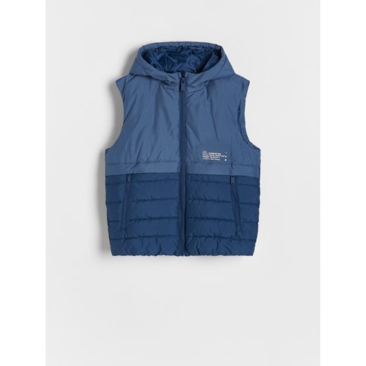 Reserved - Kamizelka z kapturem - granatowy ze sklepu Reserved w kategorii Kamizelki chłopięce - zdjęcie 179237230