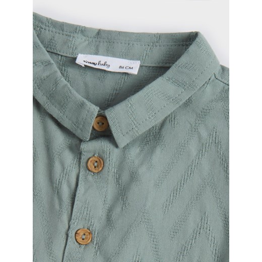 Sinsay - Koszula z żakardowej dzianiny - zielony Sinsay 92 Sinsay