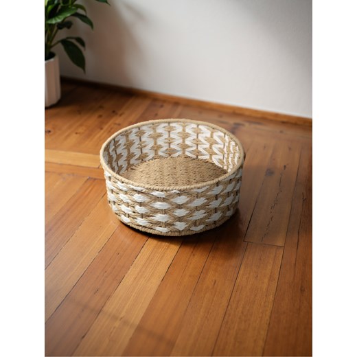 Sinsay - Pleciony kosz do przechowywania - beżowy Sinsay One Size Sinsay