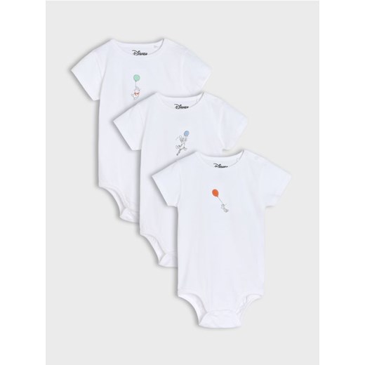 Sinsay - Body 3 pack Disney - biały - id: 066DZ-00X - marki Sinsay - 179240191 Sinsay - Body 3 pack Disney - biały ze sklepu Sinsay w kategorii Body niemowlęce - zdjęcie 179240191