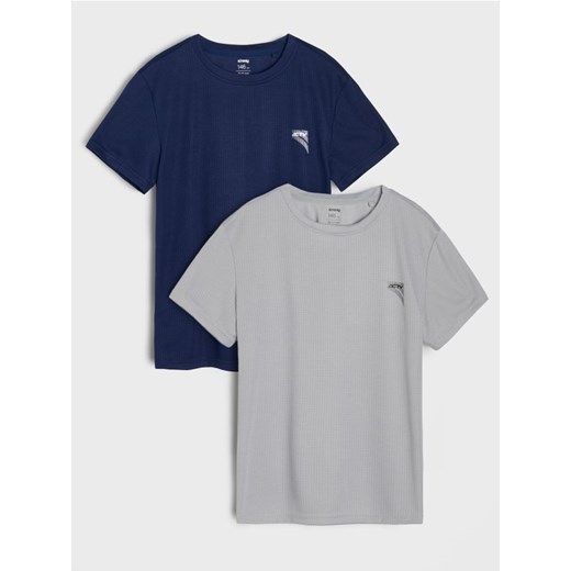 Sinsay - Koszulki 2 pack Active - granatowy ze sklepu Sinsay w kategorii T-shirty chłopięce - zdjęcie 179240232