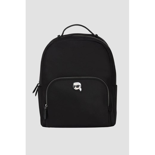 KARL LAGERFELD Czarny plecak Ikon Nylon Backpack ze sklepu outfit.pl w kategorii Plecaki - zdjęcie 179241423