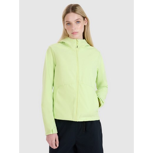 Damski softshell 4F 4FWSS25TSOFF320 - zielony ze sklepu Sportstylestory.com w kategorii Kurtki damskie - zdjęcie 179241700