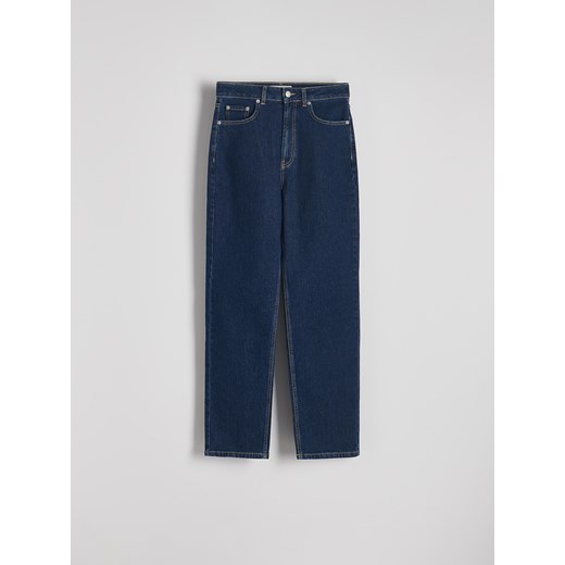 Reserved - Jeansy straight z wysokim stanem - indigo jeans ze sklepu Reserved w kategorii Jeansy damskie - zdjęcie 179242742
