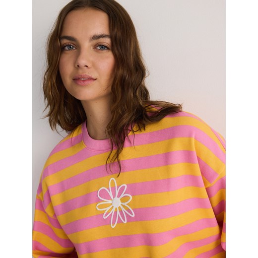 Reserved - Bluza oversize w paski - wielobarwny ze sklepu Reserved w kategorii Bluzy damskie - zdjęcie 179243190