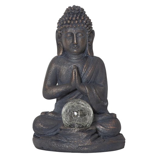 STAR Trading Solarna figurka LED w kolorze antracytowym - 18 x 27 x 16 cm ze sklepu Limango Polska w kategorii Oświetlenie ogrodowe - zdjęcie 179244070