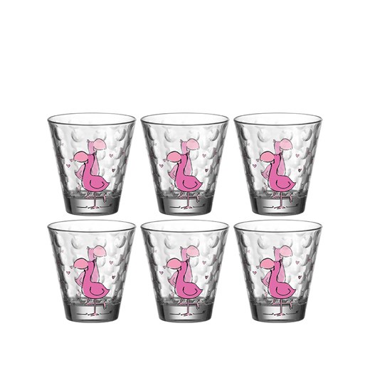 LEONARDO Szklanki (2 szt.) "Flamingo" w kolorze różowym - 215 ml Leonardo onesize promocyjna cena Limango Polska